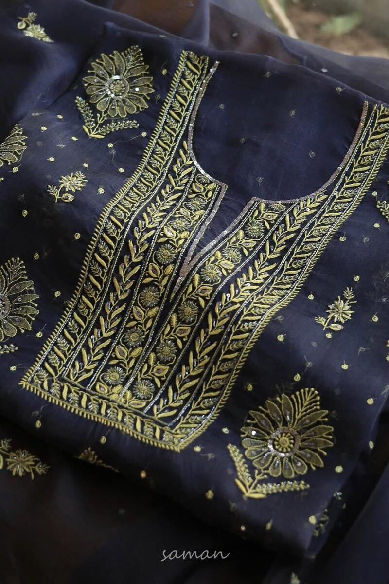 Midnight Blue | Noor Organza Silk Fabrics