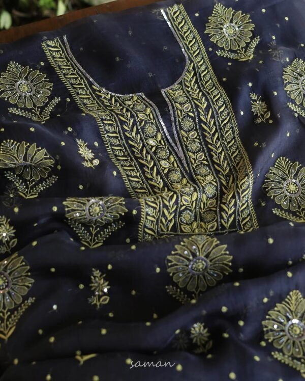 Midnight Blue | Noor Organza Silk Fabrics