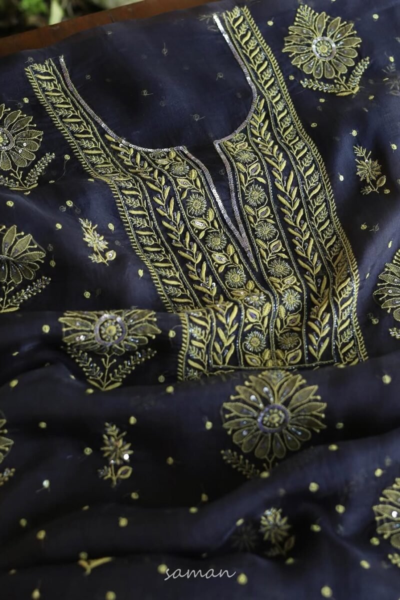 Midnight Blue | Noor Organza Silk Fabrics