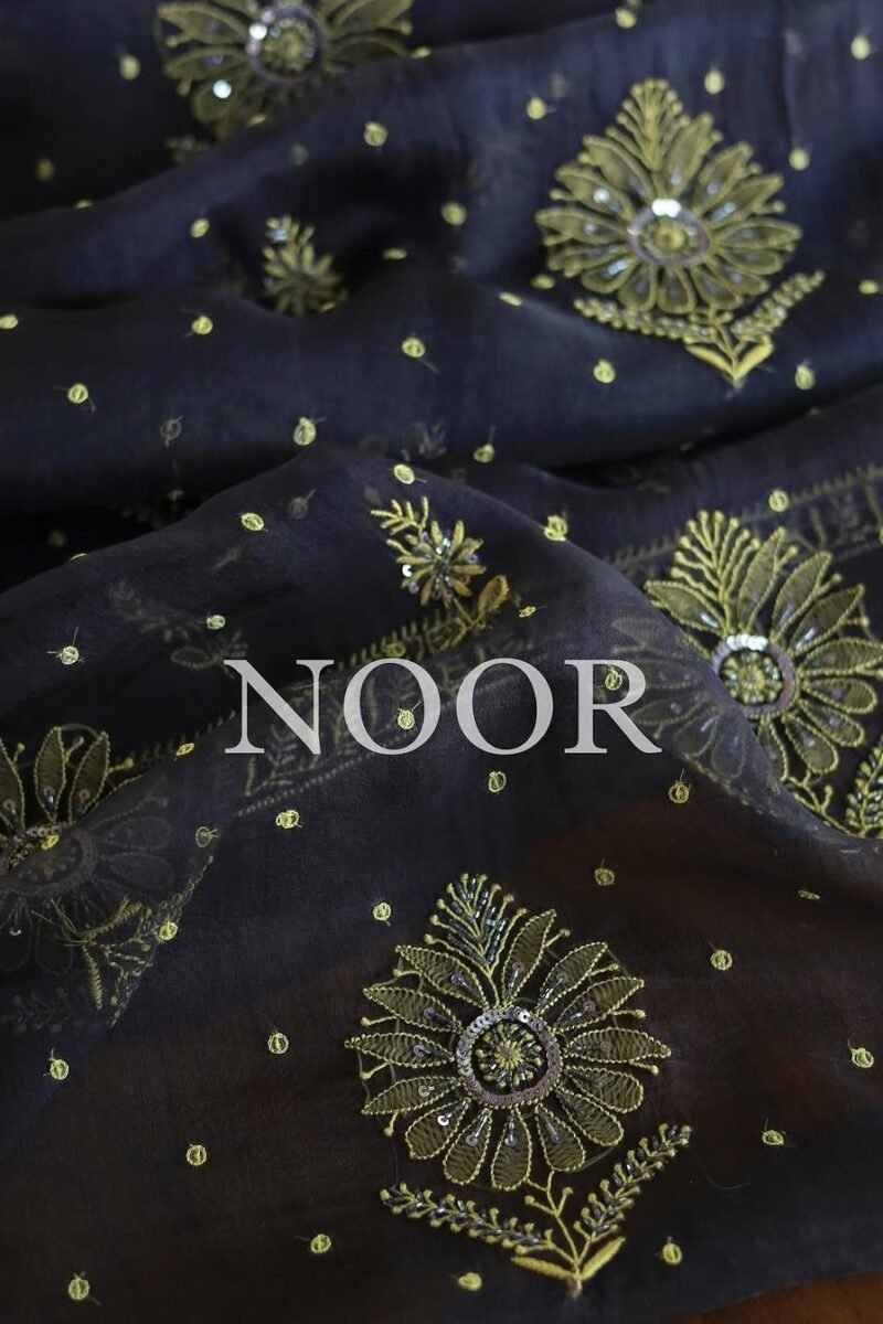 Midnight Blue | Noor Organza Silk Fabrics