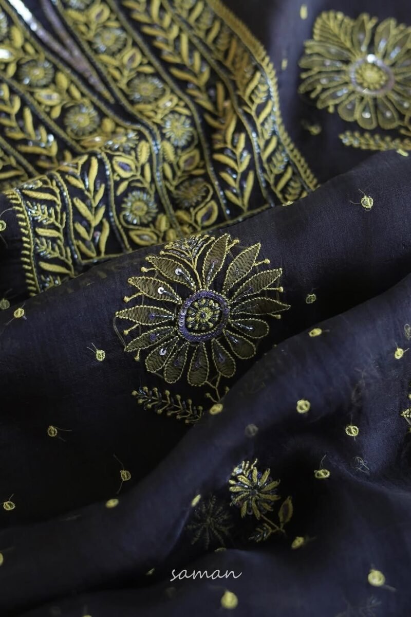 Midnight Blue | Noor Organza Silk Fabrics