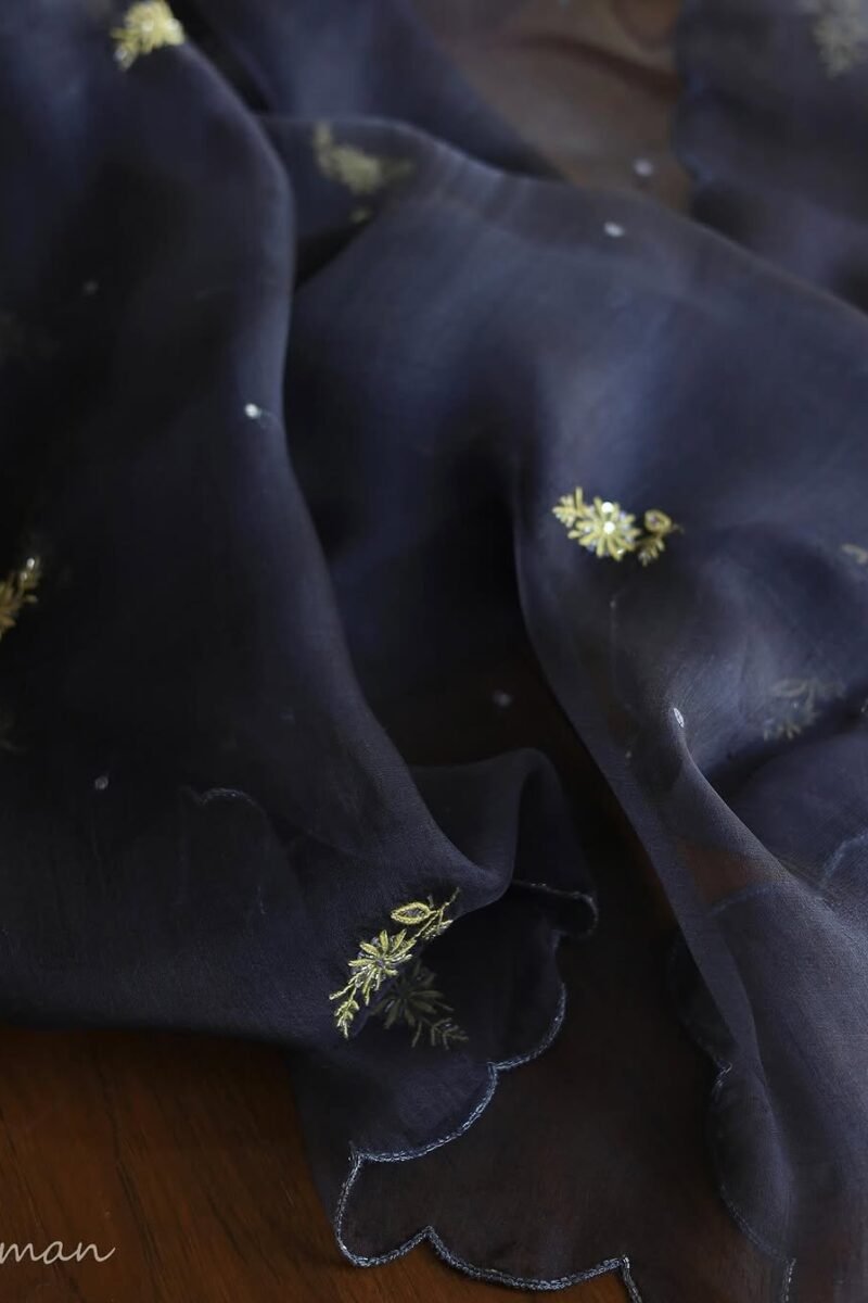 Midnight Blue | Noor Organza Silk Fabrics