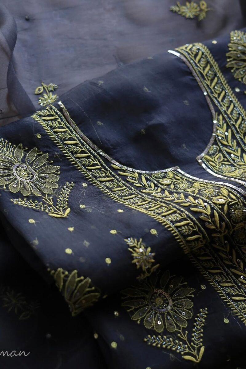 Midnight Blue | Noor Organza Silk Fabrics