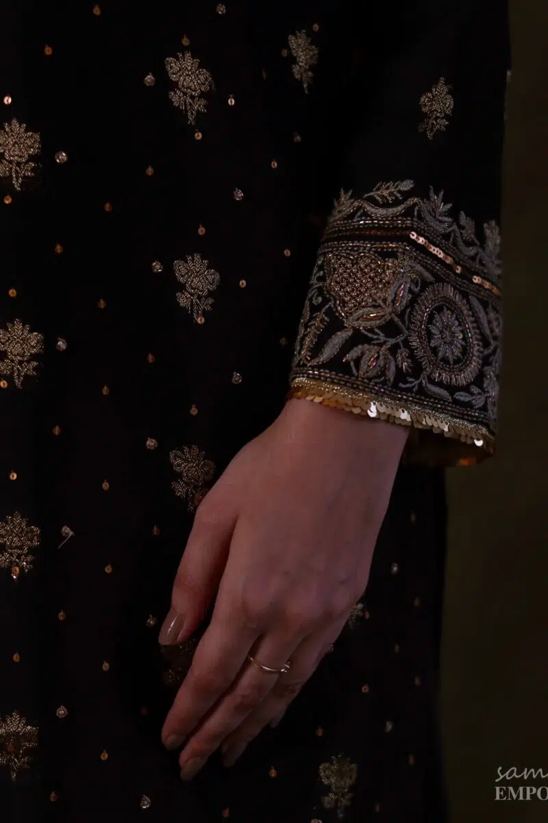 Zari Chanderi Chikankari Sharara Set