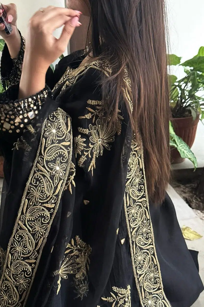 Chikankari X Mirror Work Kurta Set