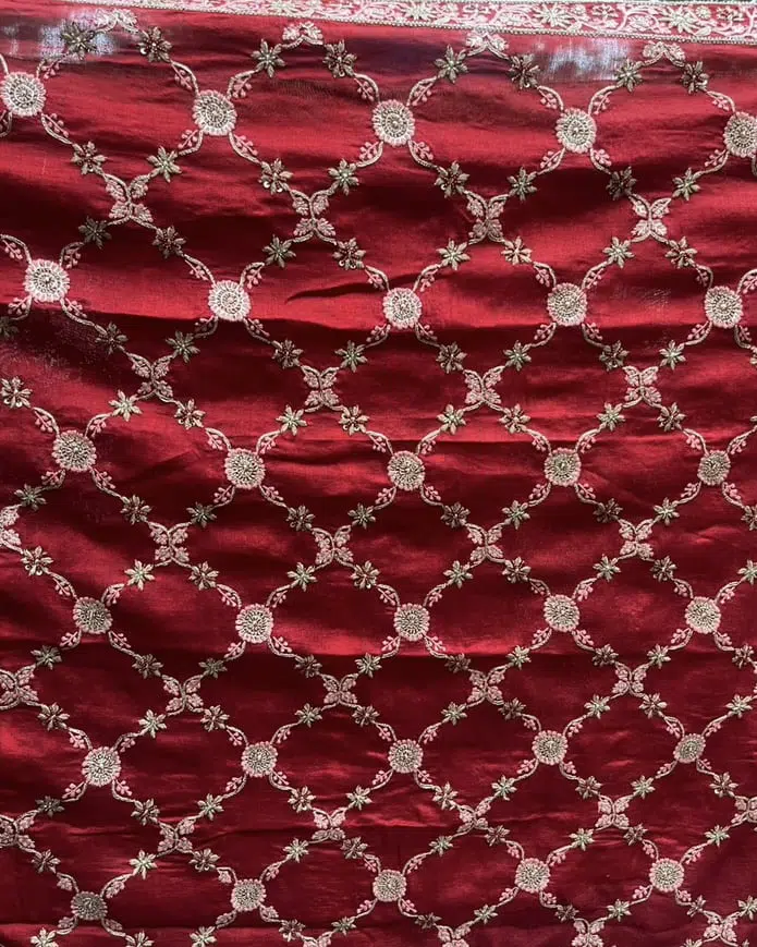 Tussar Silk Fine Chikankari Dupatta