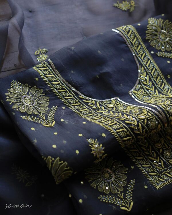Midnight Blue | Noor Organza Silk Fabrics - Image 7