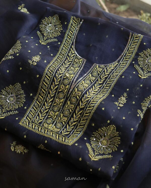 Midnight Blue | Noor Organza Silk Fabrics