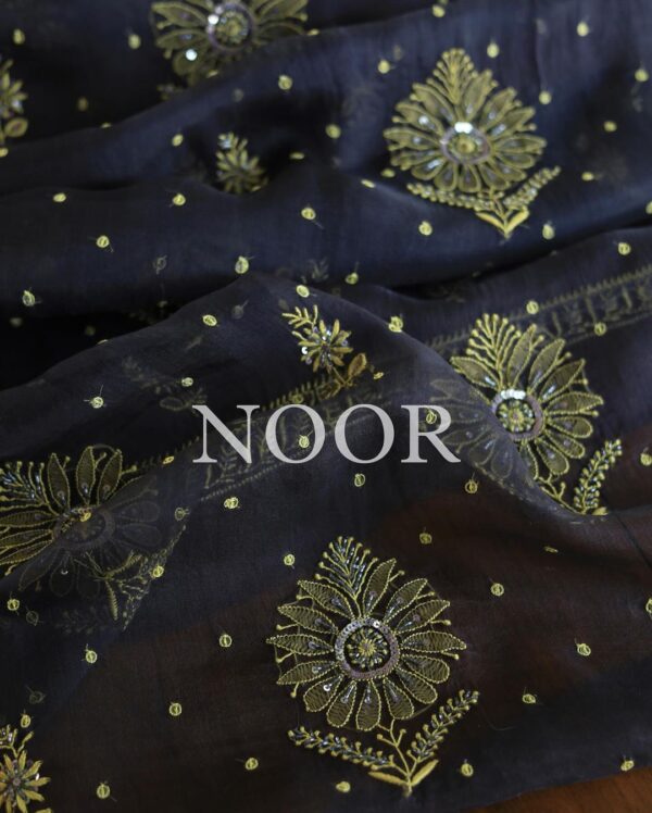 Midnight Blue | Noor Organza Silk Fabrics - Image 8