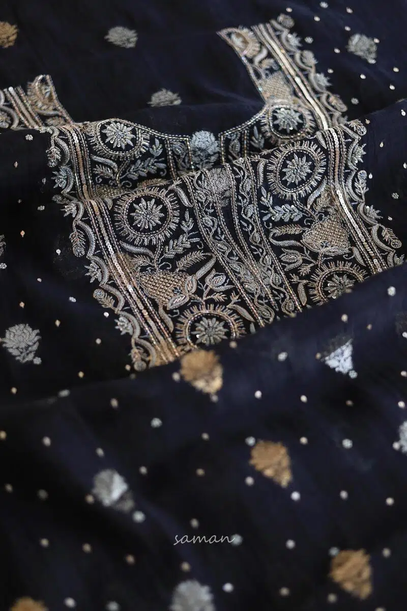 Zari Chanderi Chikankari Fabrics