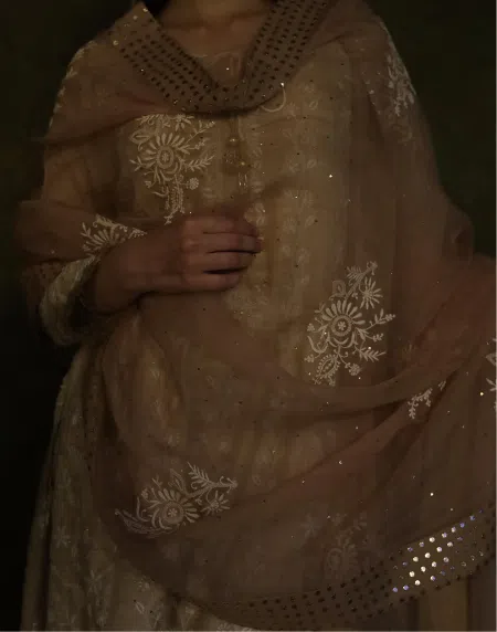 Chikankari Noor Mukaish Dupattas