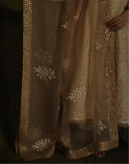 Chikankari Noor Mukaish Dupattas