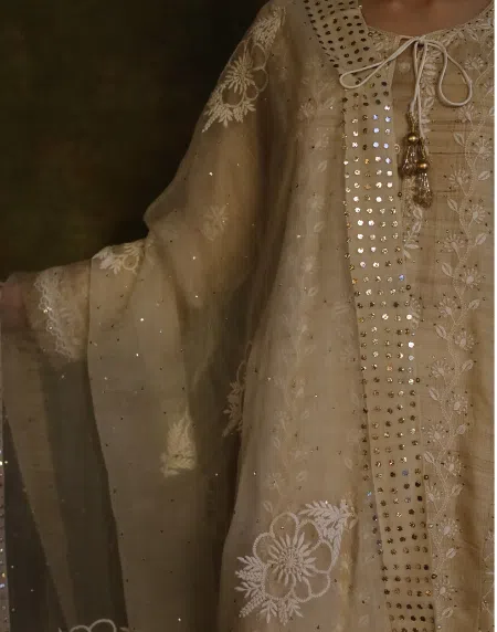 Chikankari Noor Mukaish Dupattas