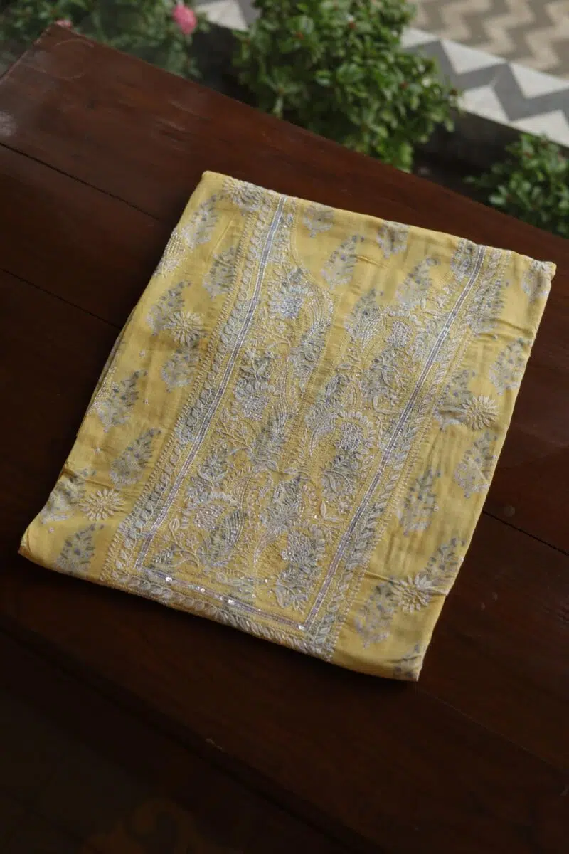 Cotton Chikankari Kurta Fabrics