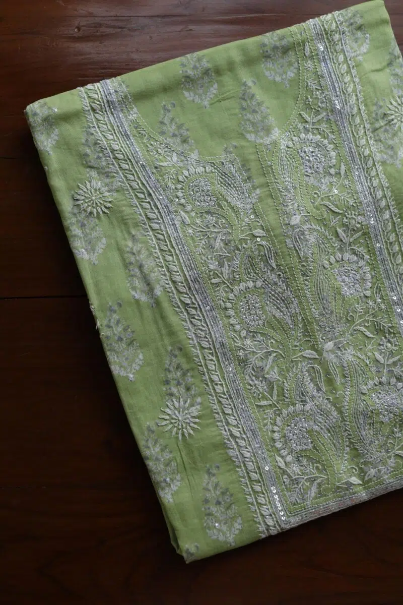 Cotton Chikankari Kurta Fabrics