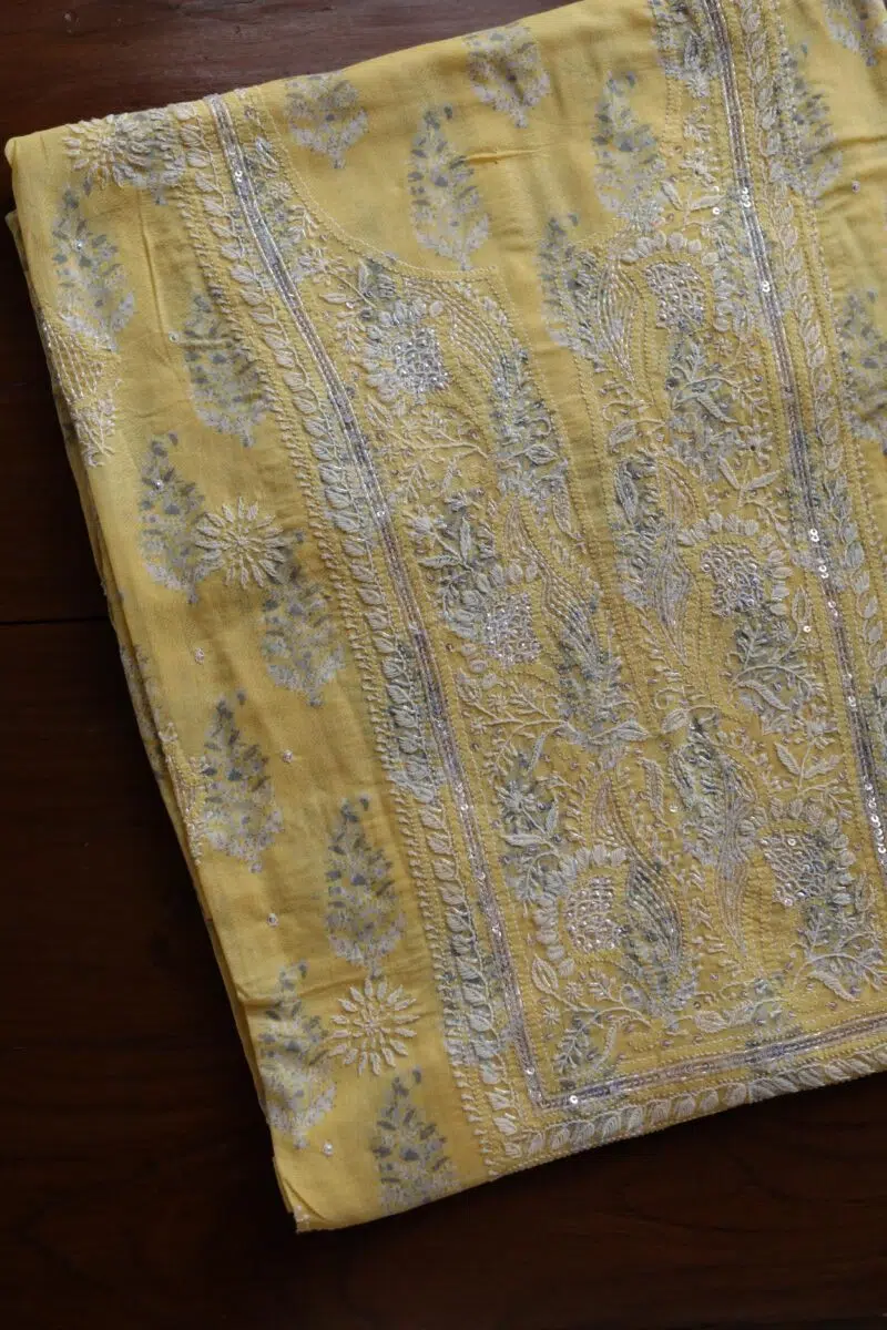 Cotton Chikankari Kurta Fabrics
