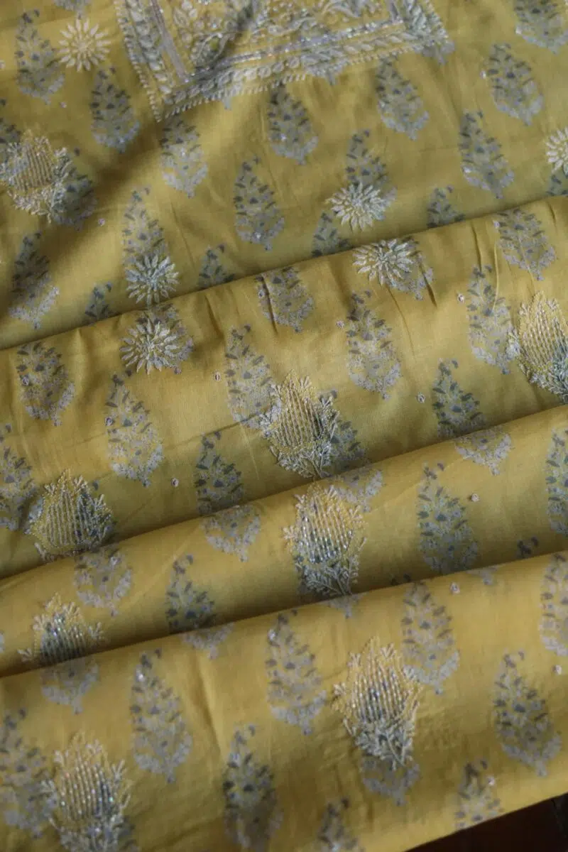 Cotton Chikankari Kurta Fabrics