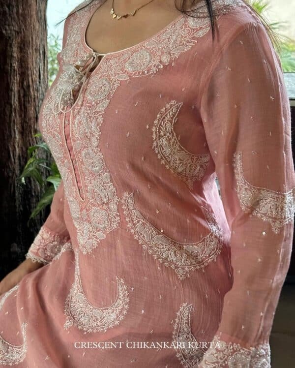 Crescent Chikankari Kurta - Image 5