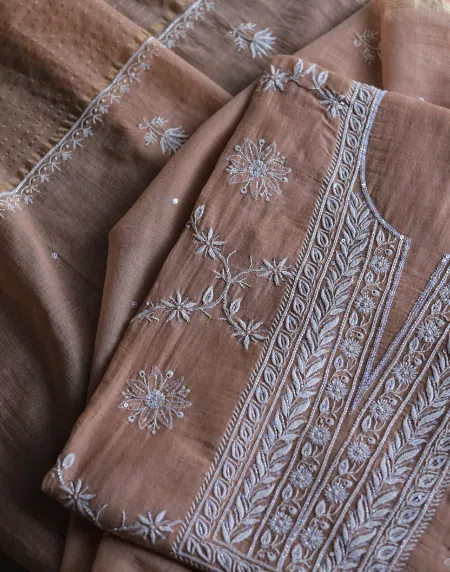 Crush Chanderi Sequins Kurta Sets