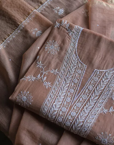 Crush Chanderi Sequins Kurta Sets