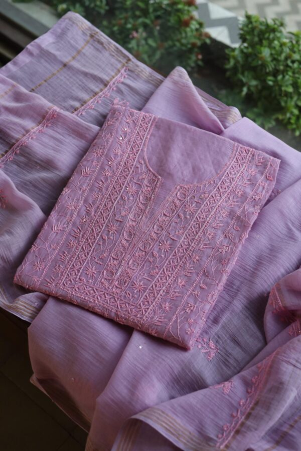 Crush Chanderi Sequins Kurta Sets - Image 4