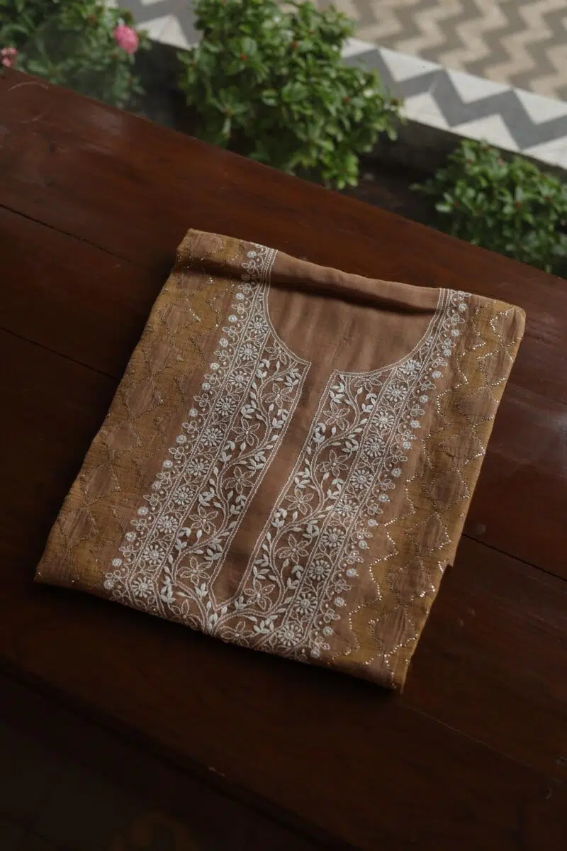 Daraz Chanderi Chikankari Kurta Fabrics