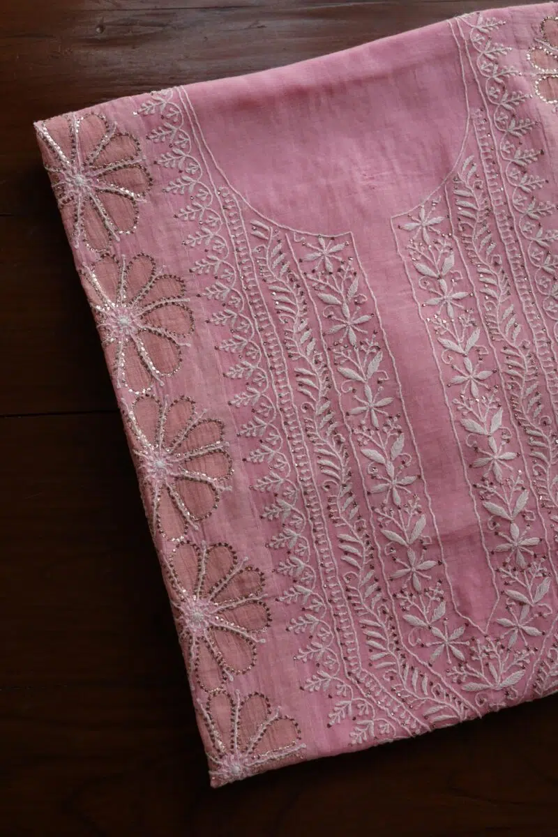 Daraz Chanderi Chikankari Kurta Fabrics