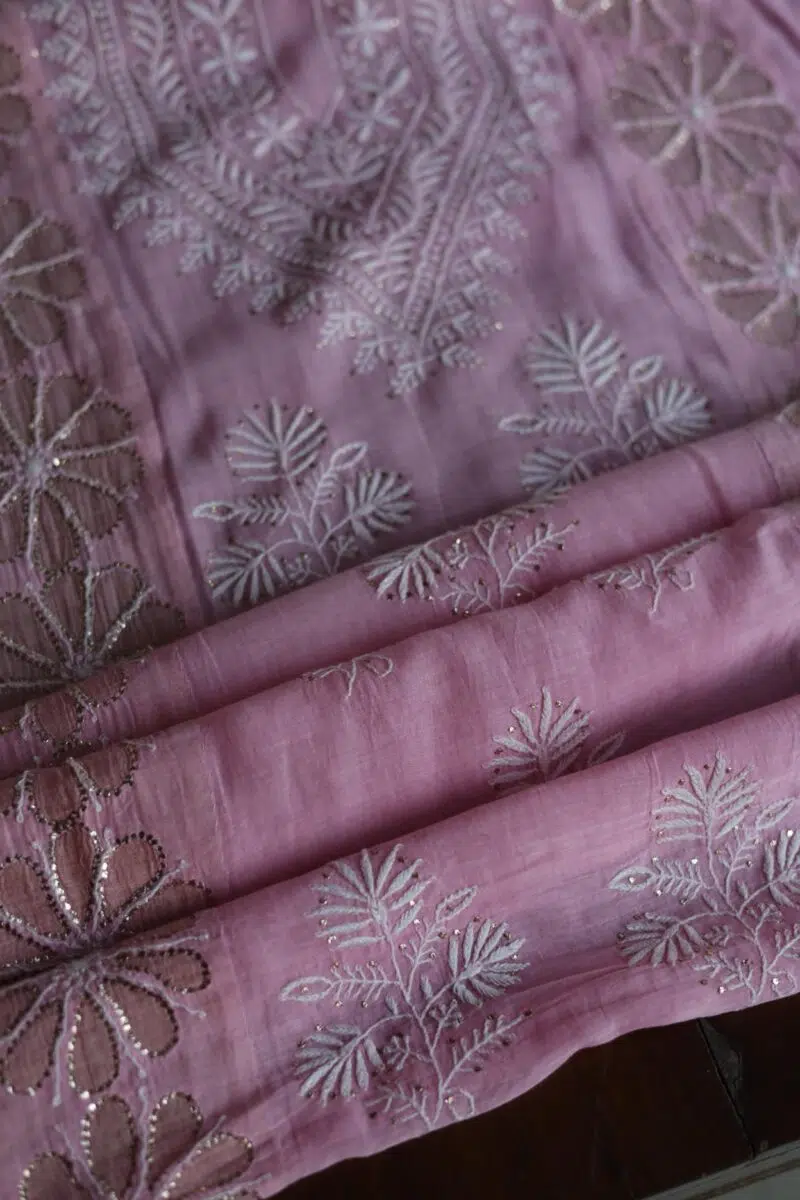 Daraz Chanderi Chikankari Kurta Fabrics