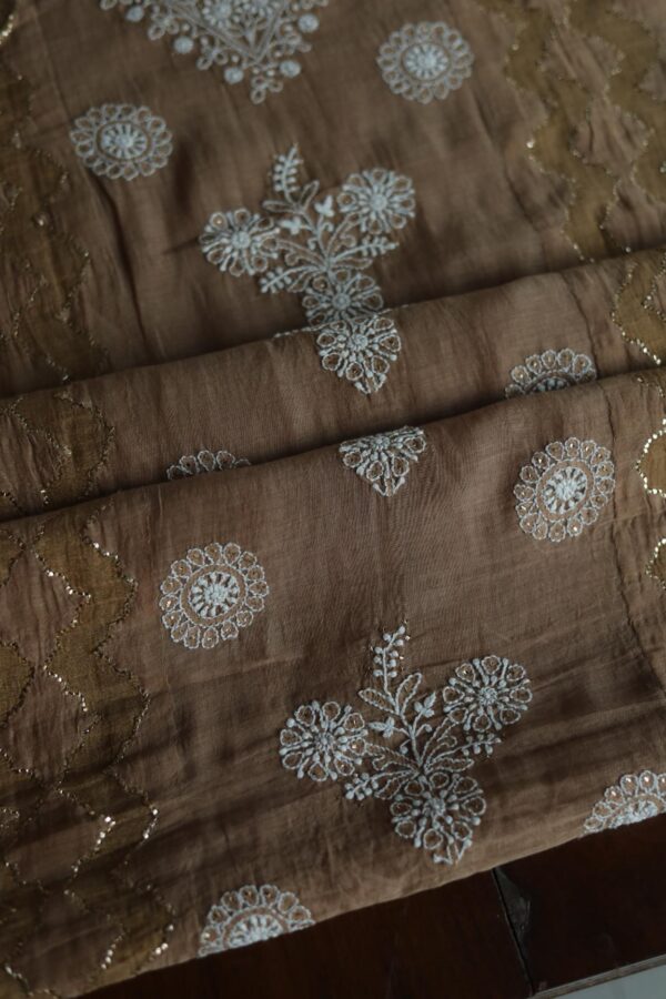 Daraz Chanderi Chikankari Kurta Fabrics - Image 6