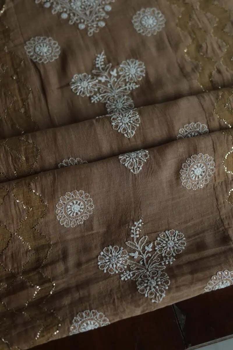 Daraz Chanderi Chikankari Kurta Fabrics