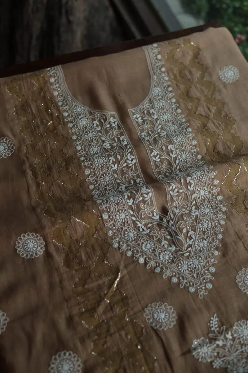 Daraz Chanderi Chikankari Kurta Fabrics
