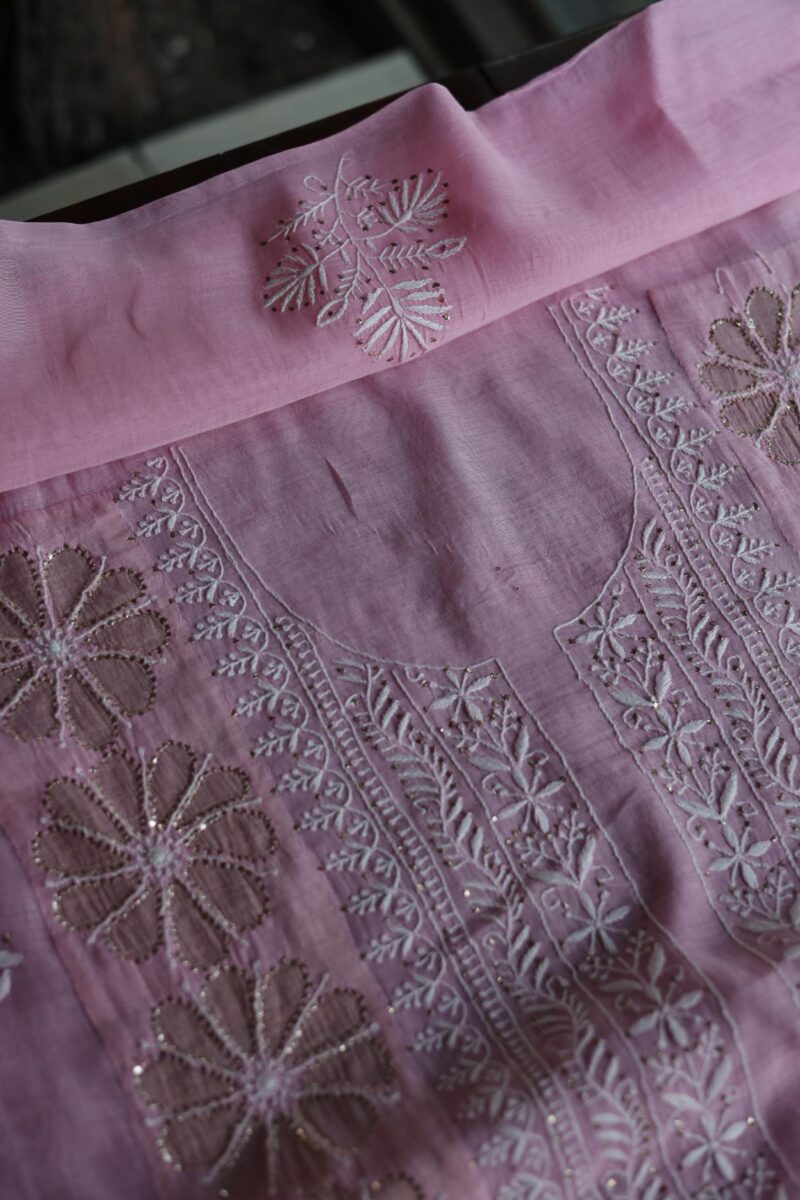 Daraz Chanderi Chikankari Kurta Fabrics
