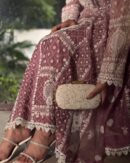 PLUM OMBRÉ | ORGANZA CHIKANKARI ANARKALI