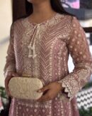 PLUM OMBRÉ | ORGANZA CHIKANKARI ANARKALI