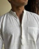 Kota Cotton Chikankari Mens Kurta - M