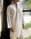 Kota Cotton Chikankari Mens Kurta - M