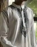Malmal Chikankari Mens Kurtas - L & Xl
