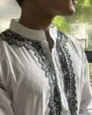 Malmal Chikankari Mens Kurtas - L & Xl