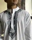 Malmal Chikankari Mens Kurtas - L & Xl