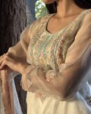Noor Organza Silk Zardosi Work Fine Resham Chikankari Kurta Set