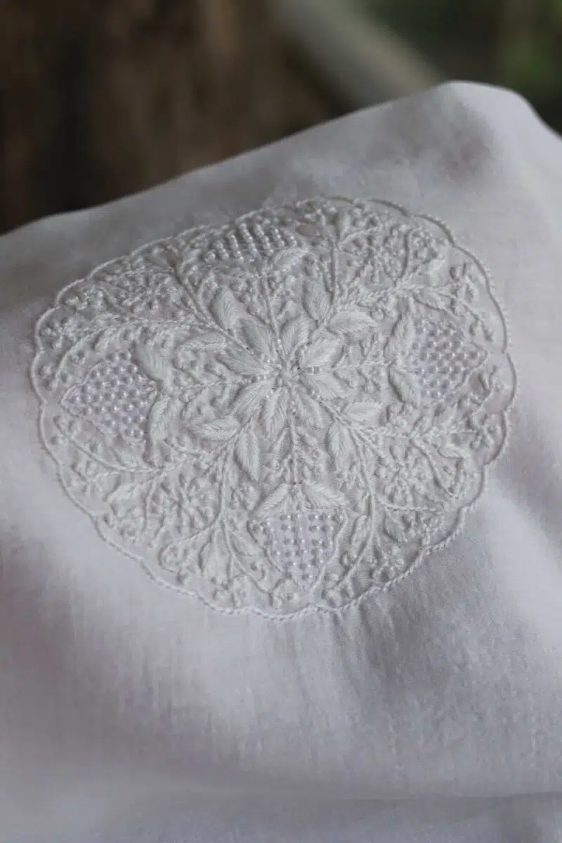 Cotton Pearl Chikankari Unisex Kurta Fabrics