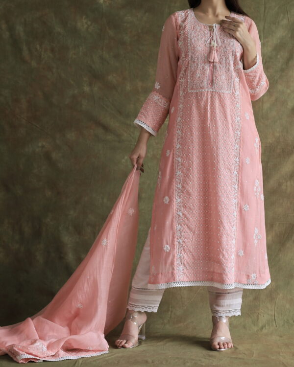 Jacquard Sequins Chikankari Kurta Sets - Image 8