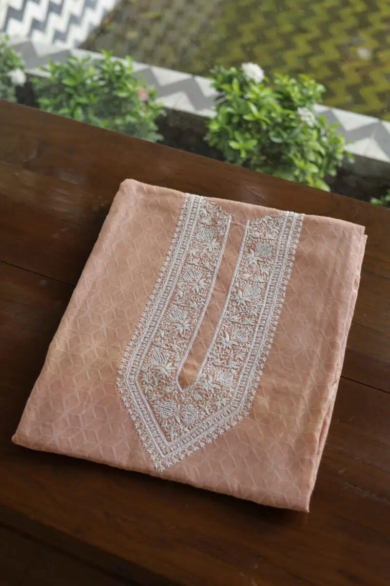 Jacquard Pearl Work Men's Kurta Fabrics