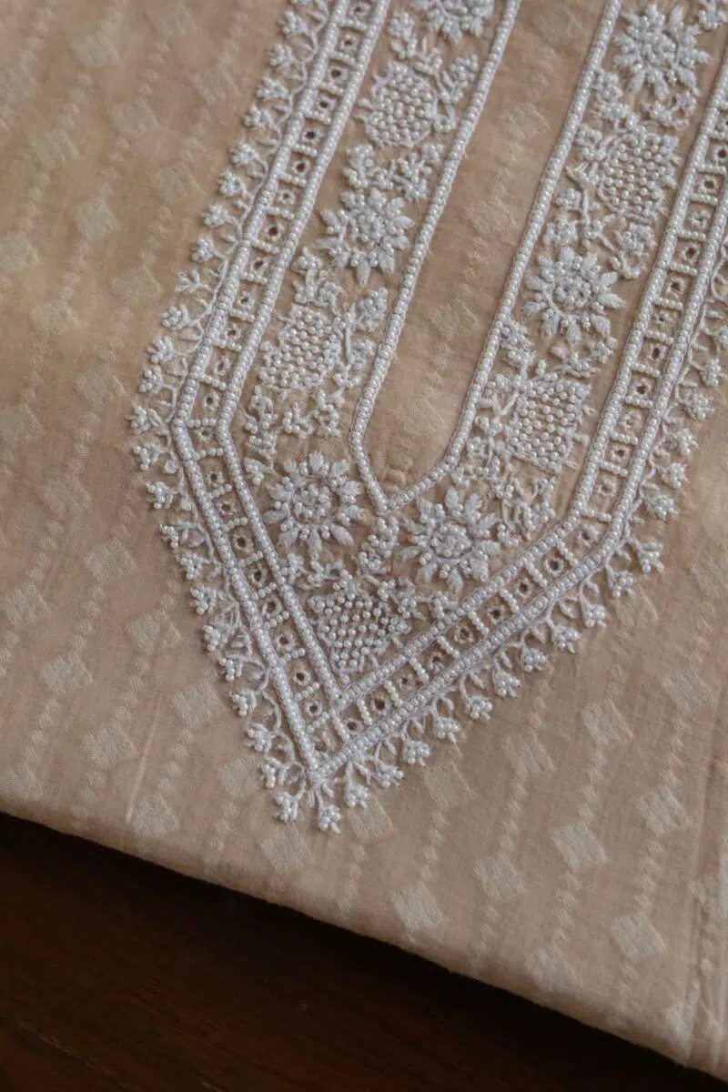 Jacquard Pearl Work Men's Kurta Fabrics