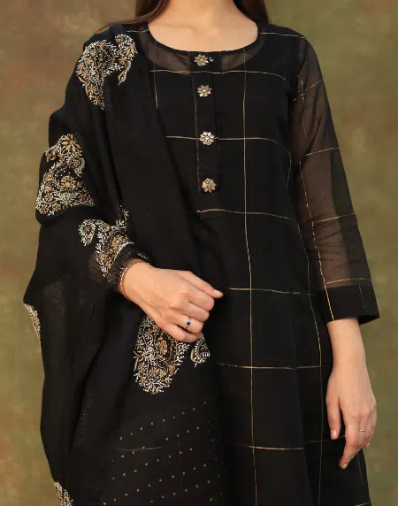 Zari Kota Ready to Wear Kurta Set