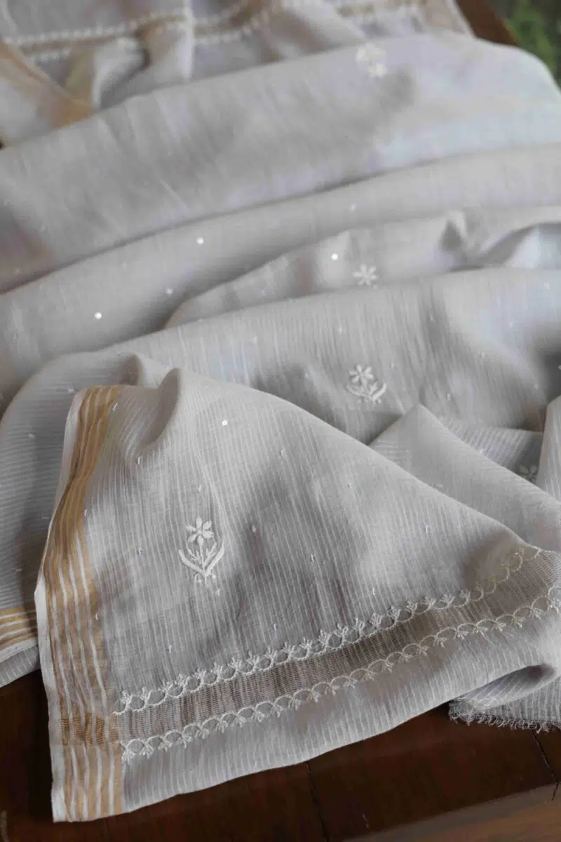 Mal Maheshwari Pearl Chikankari Fabrics