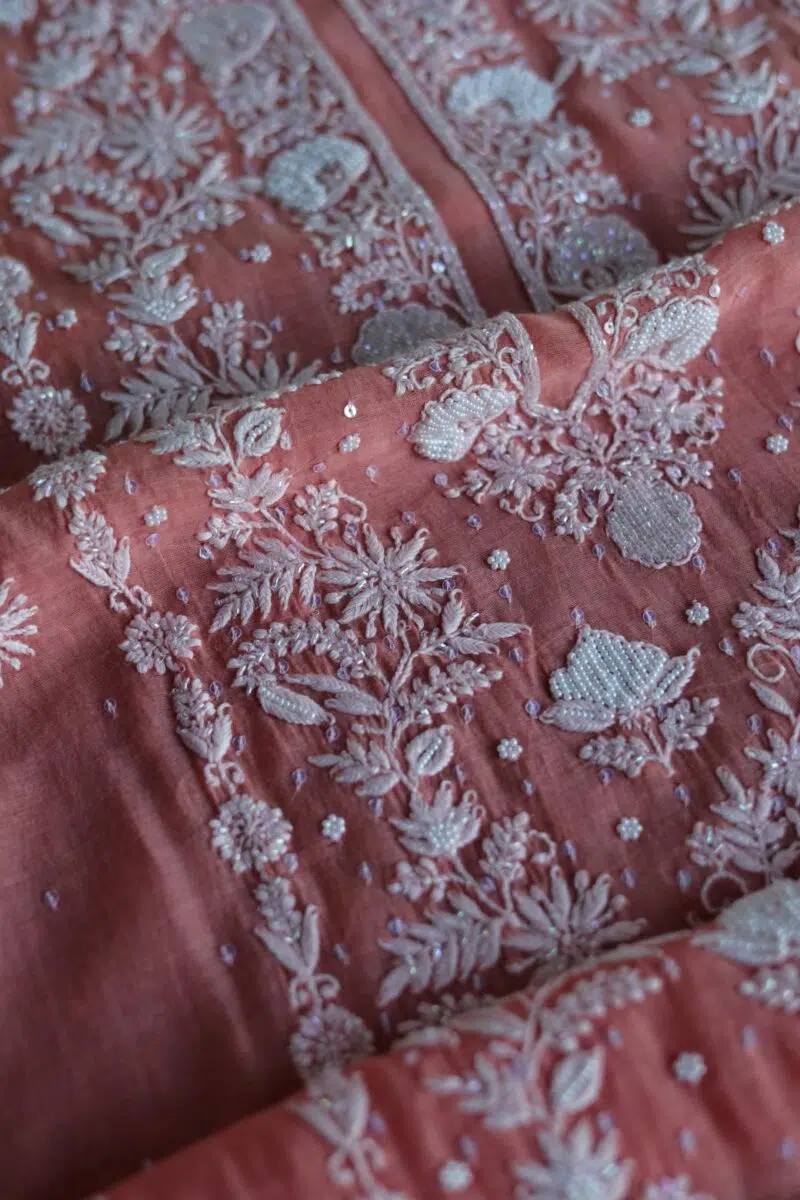 Mal Maheshwari Pearl Chikankari Fabrics