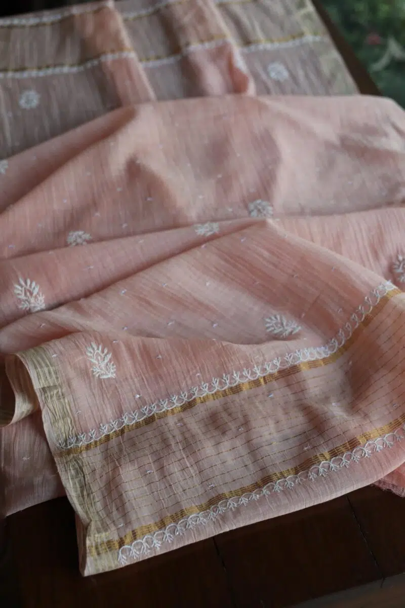 Mal Maheshwari Pearl Chikankari Fabrics