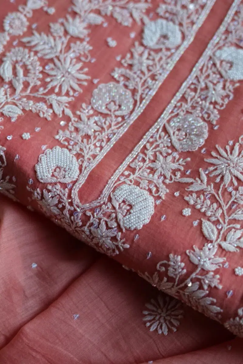 Mal Maheshwari Pearl Chikankari Fabrics