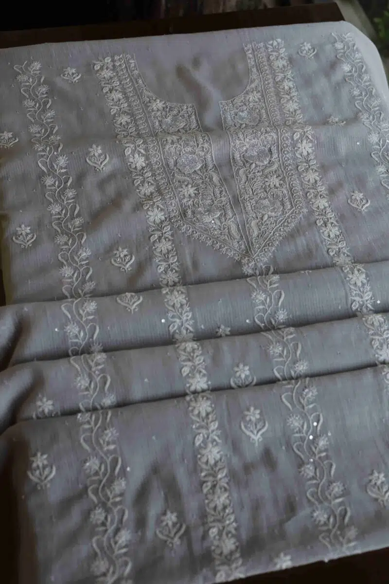 Mal Maheshwari Pearl Chikankari Fabrics